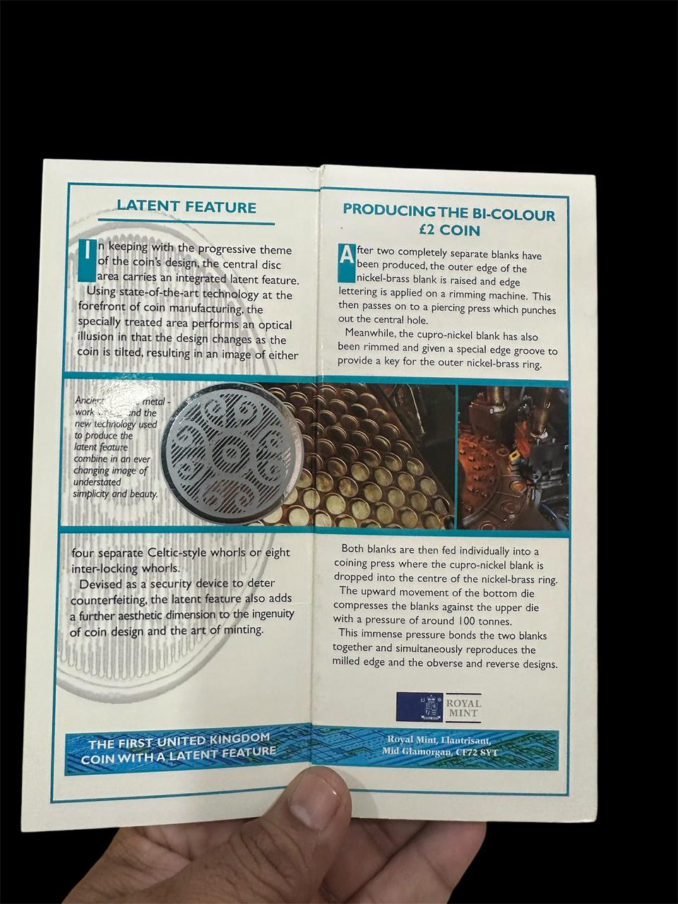 1997 United Kingdom Brilliant Uncirculated 2-pound Coin Cover